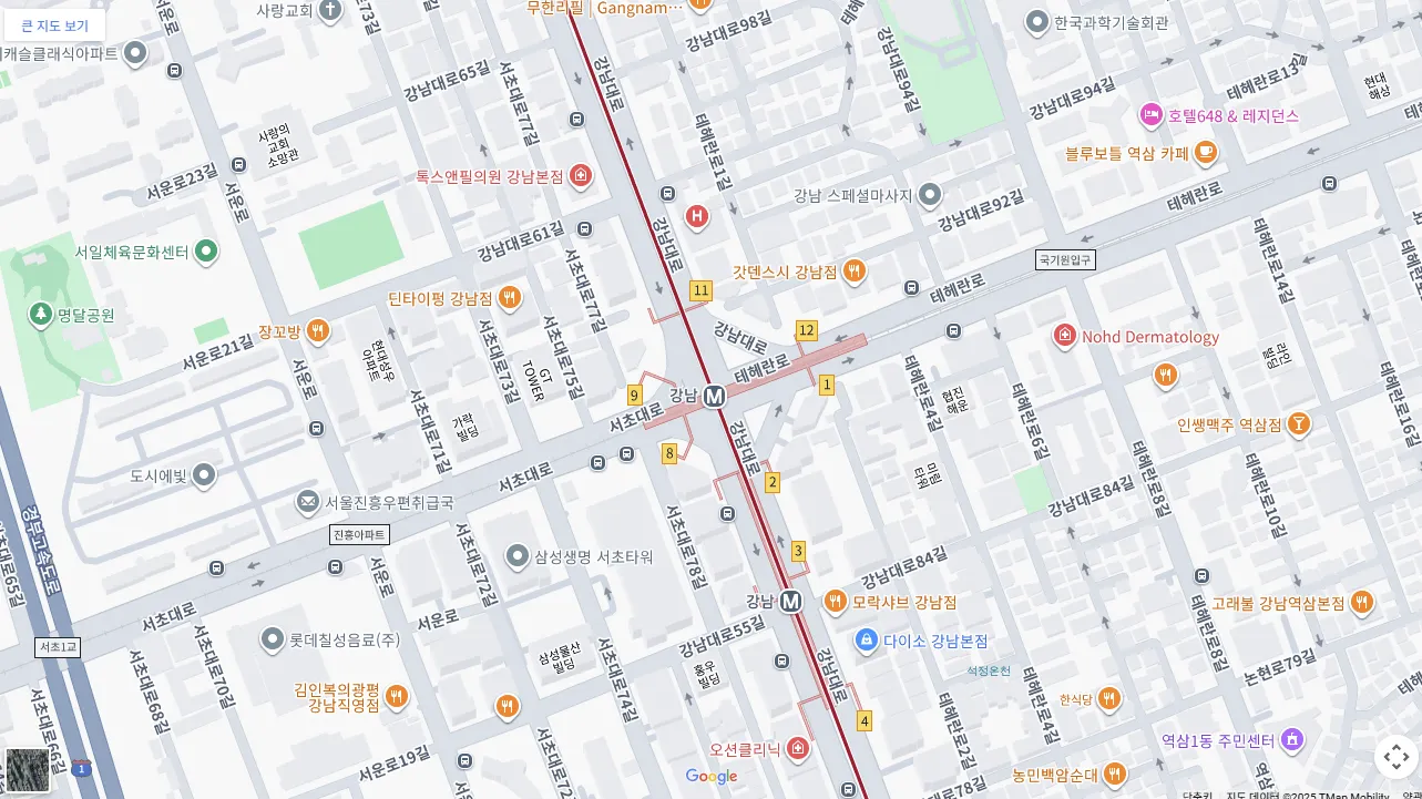 강남 가라오케 지도 미리보기